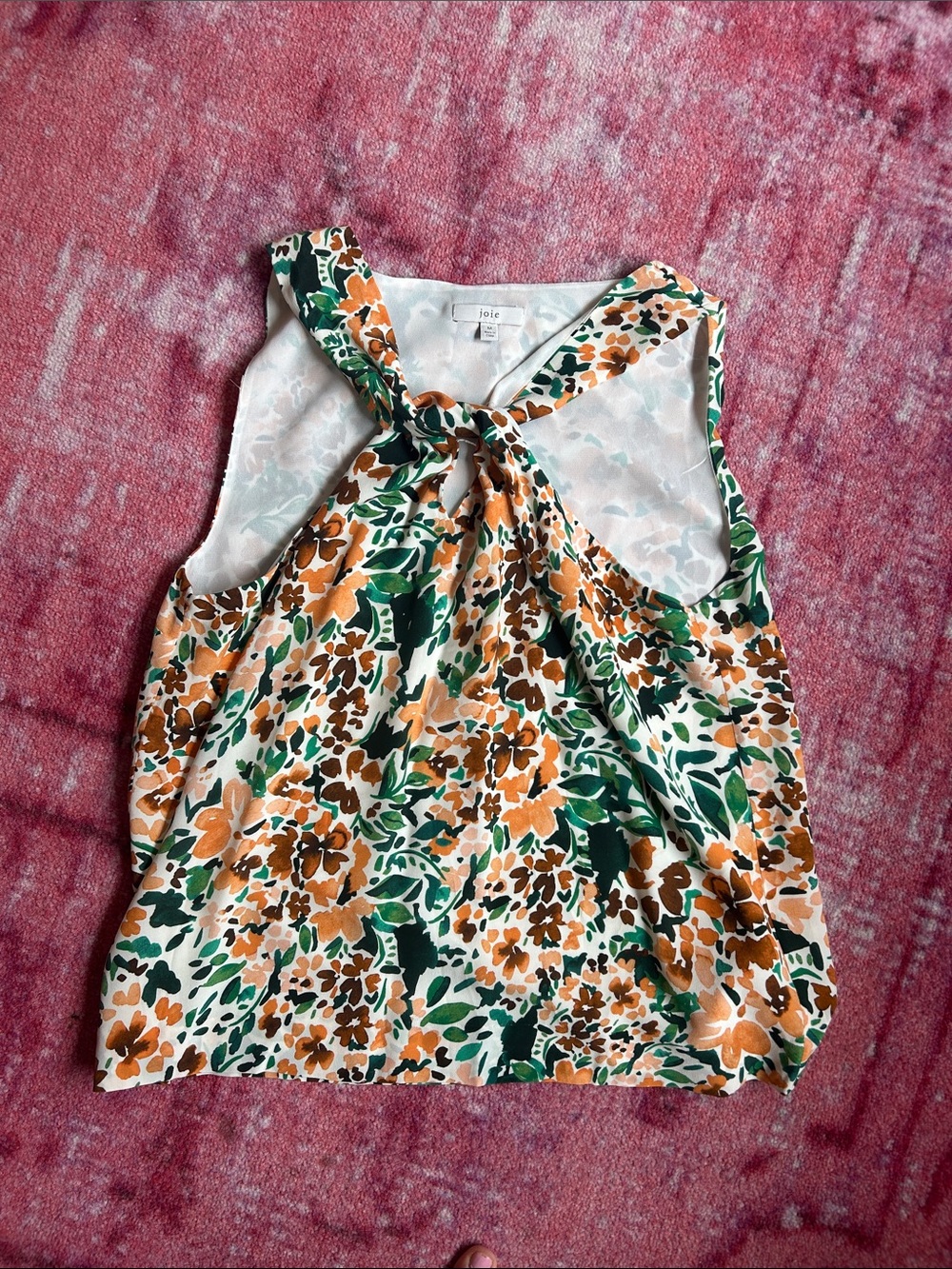 Joie Floral Silk Top, Medium